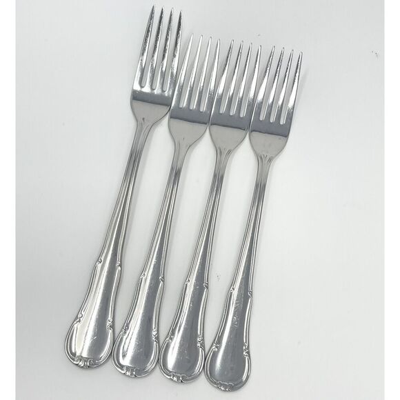 Wmf Cromargan Dorset Barock 3 Salad Forks 7” 1 Dinner Place Fork 7.75” - Picture 1 of 6
